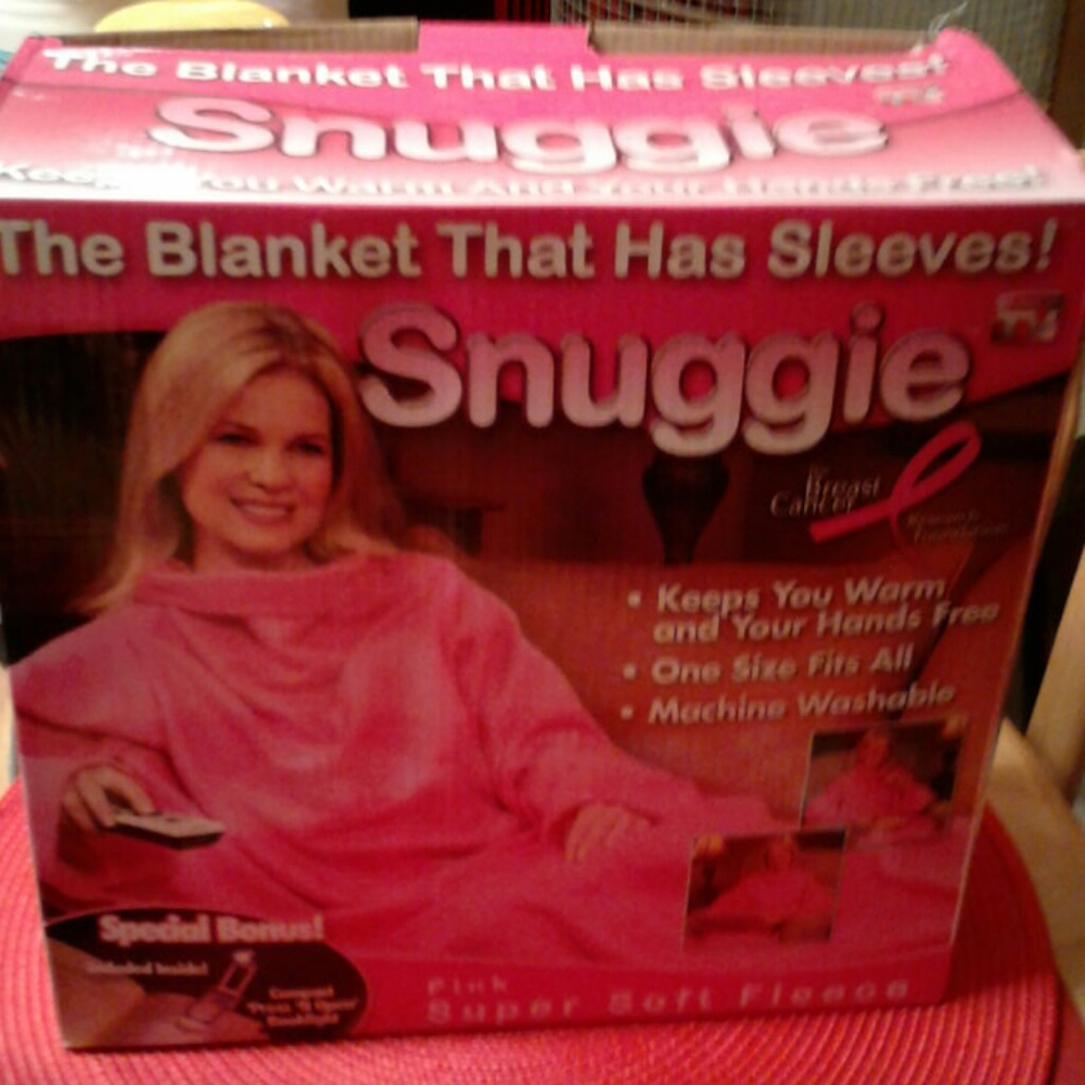 NWT,Pink,Super-Soft,Fleece, Snuggie Blanket💕The Blanket That Has Sleeves! 💙